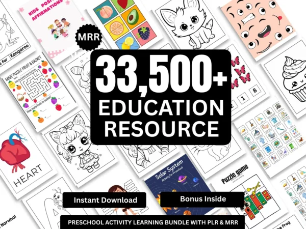 Educational Kids Resources Bundle, Kids Learning Bundle