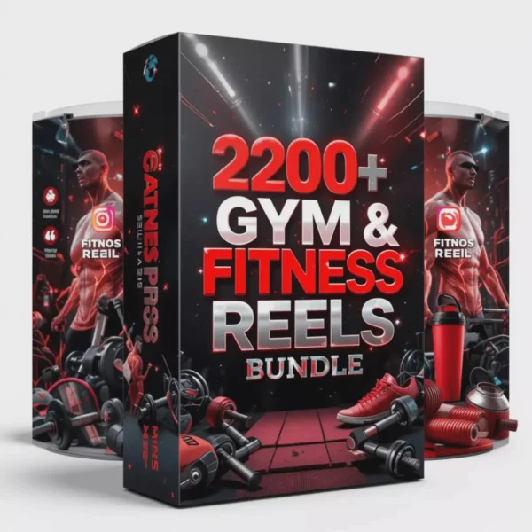2000+ Gym & Fitness Reels: Social Media Content(Digital Download)